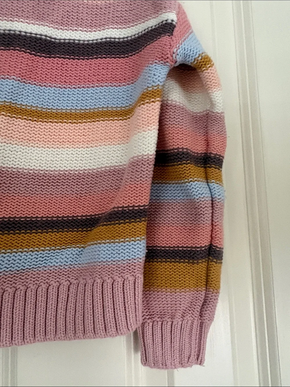 OshKosh B'gosh Pink Striped Crewneck Sweater